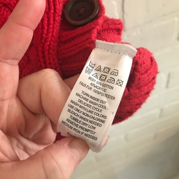 Aspen Cutest Capelet EVER Cape Red Twn brown leopard faux fur Girl Sz S - Picture 7 of 9